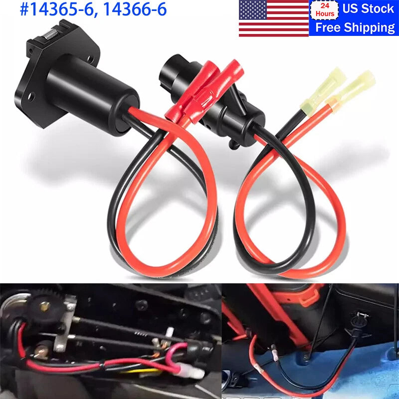 2X Trolling Motor Plug & Socket Set for Marine Boats (12V, 8 Gauge)