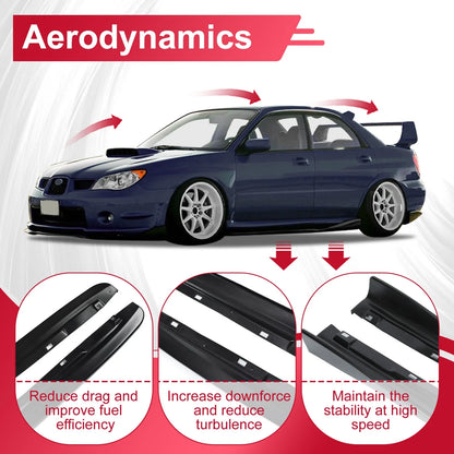 Set of 2 Side Skirts Extensions for Subaru Impreza WRX STI (2002–2007)
