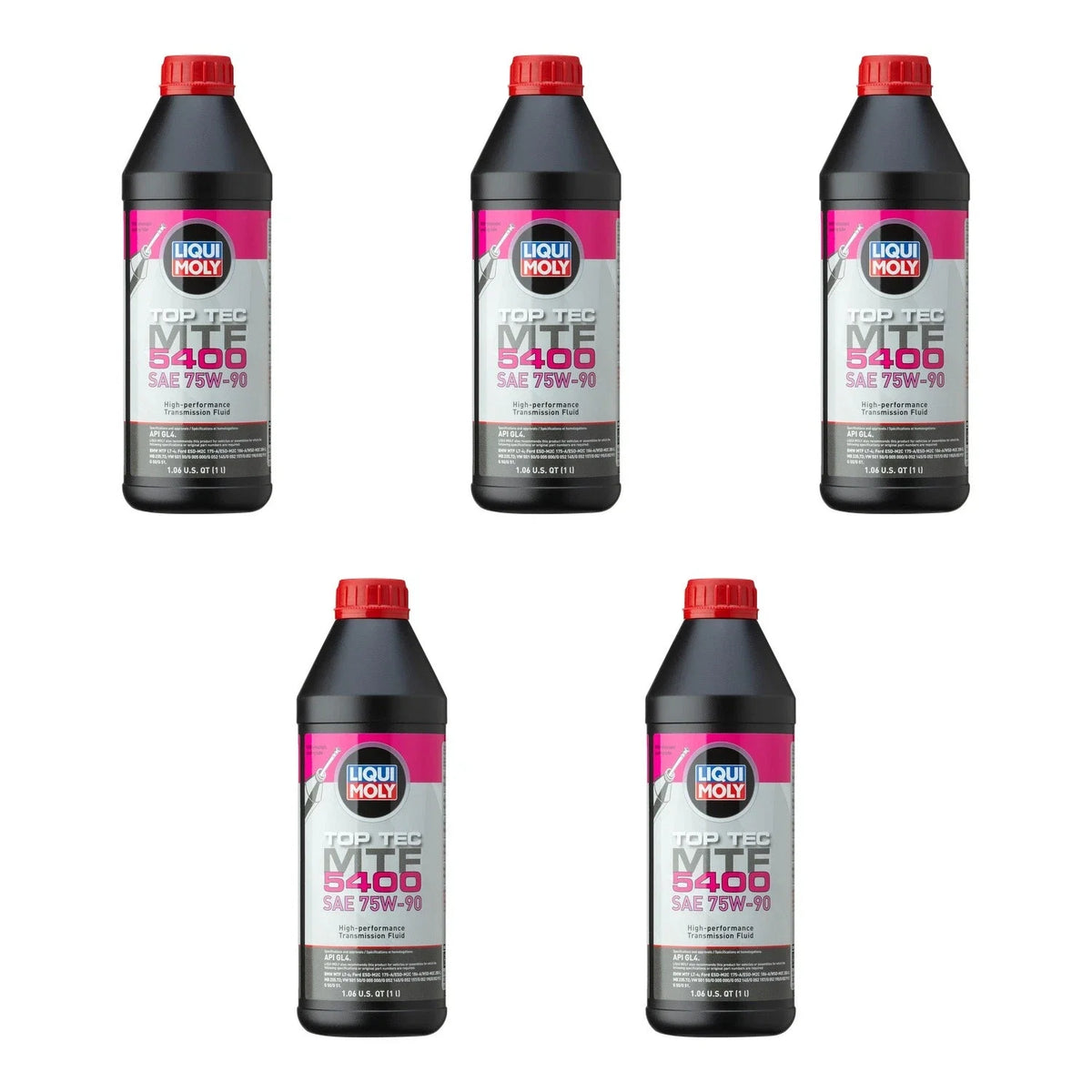 Set of 5 Liqui Moly Top Tec MTF 5400 75W-90 Gear Oil (5L)