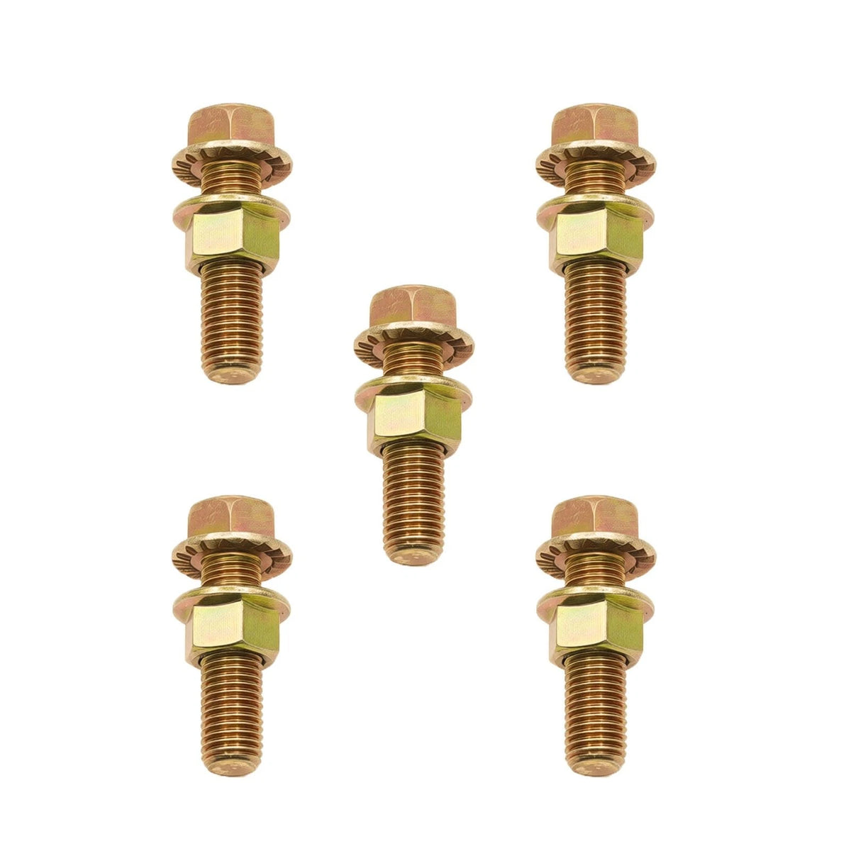 Exhaust Serrated Flange Spin Bolts with Nuts M101.25 x 33mm for Honda Toyota