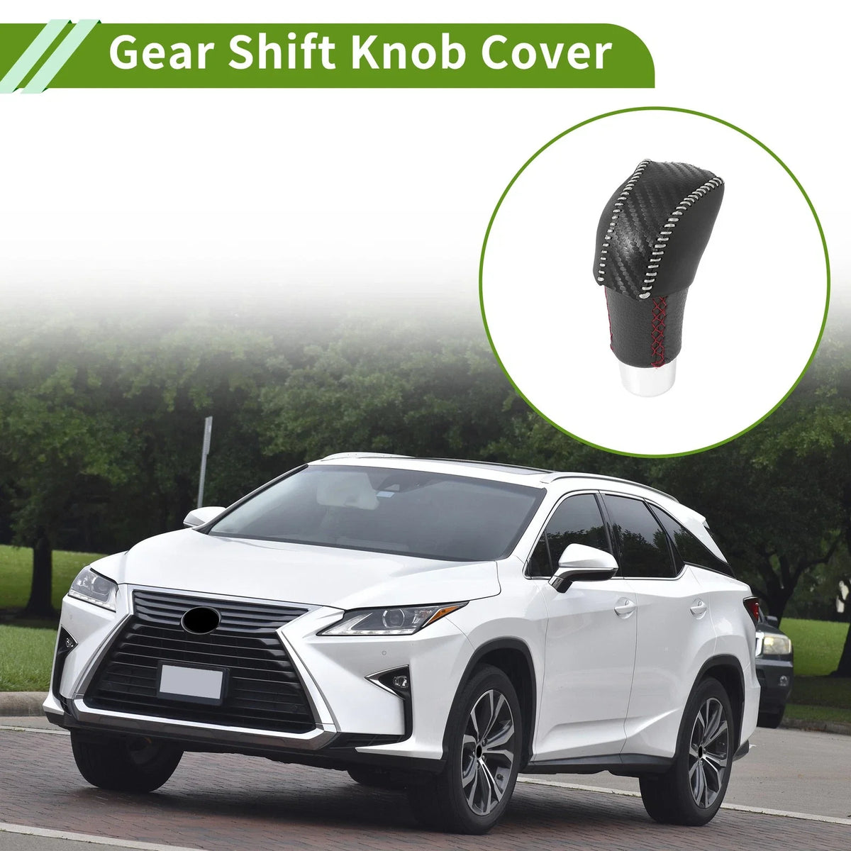 Gear Shift Knob Cover for Lexus RX350 (2023–2024) Black Beige