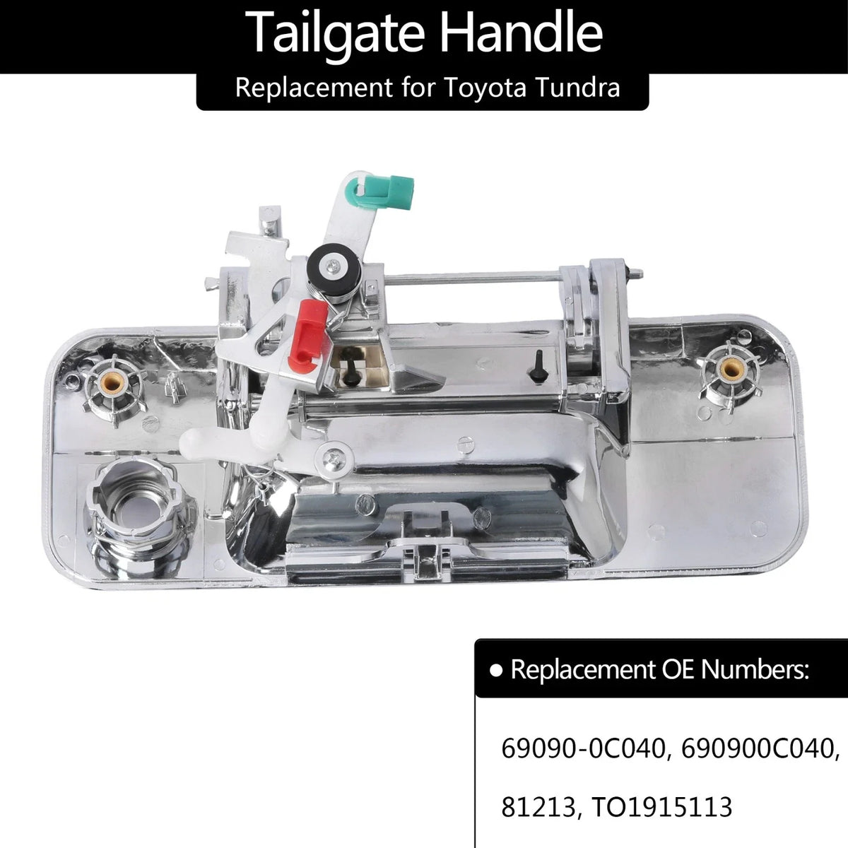 Chrome Tailgate Door Handle Latch for Toyota Tundra (2007–2013) 69090-0C040