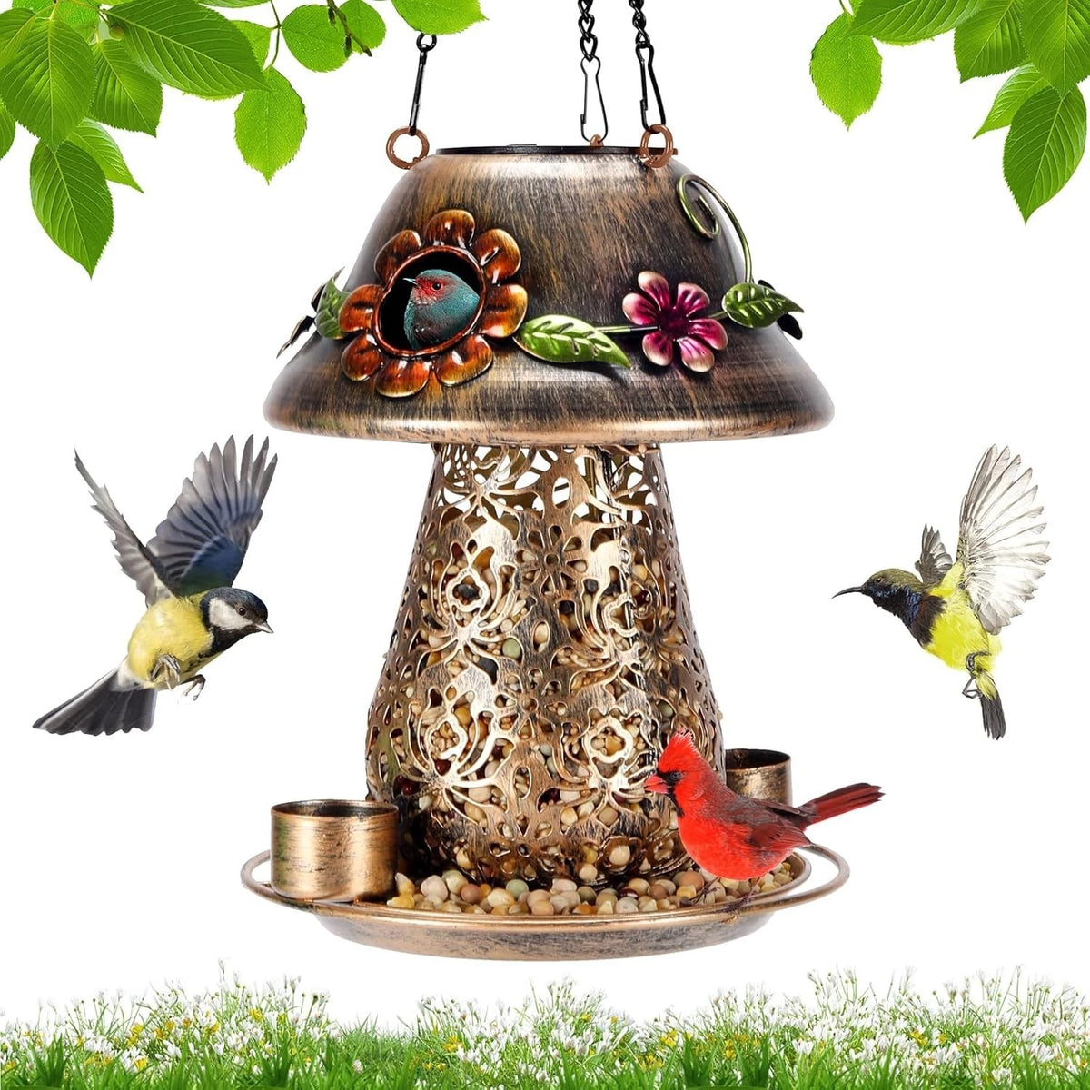 Multi-Functional Solar Bird Feeder & Night Light for Garden Decor