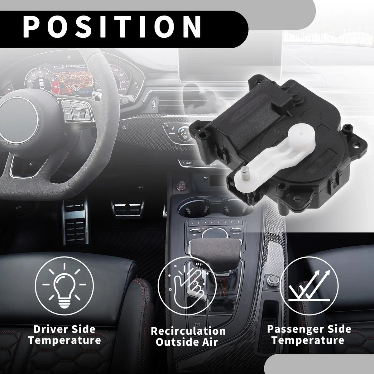 HVAC Heater Blend Door Actuator for Toyota Highlander (2003–2004) 8710648100