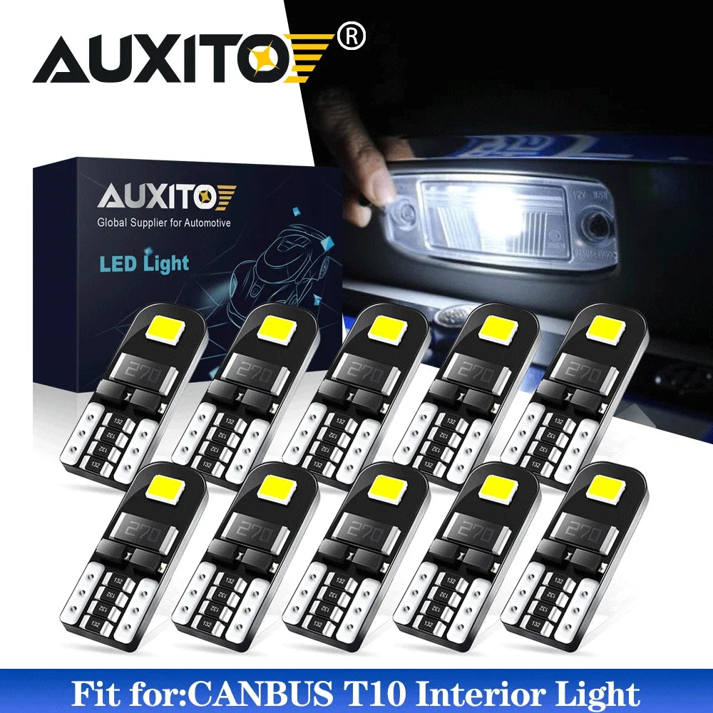 20x LED Wedge Interior License Plate Light Bulbs T10 Canbus 6500K