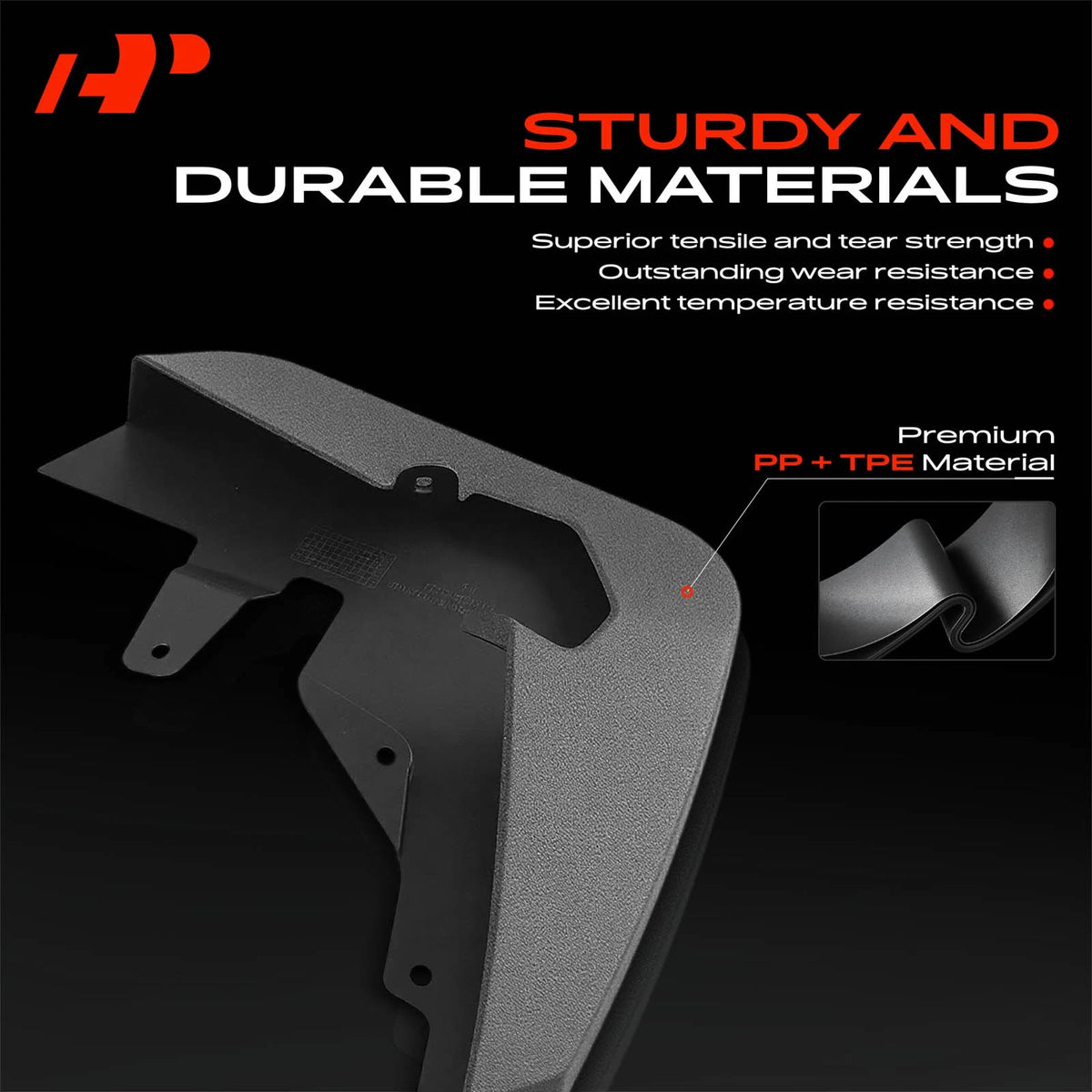 2X Front Mud Flaps Splash Guards for Chevy Suburban Tahoe (2021–2023)