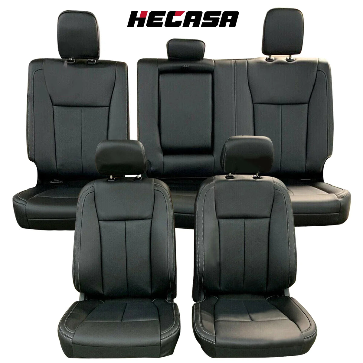 Full Car Seat Covers Kit for Ford F150 Super Crew Cab (2015–2022)