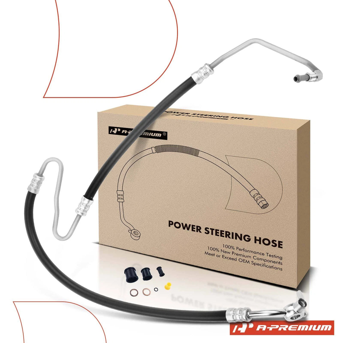 Power Steering Pressure Line Hose Assembly for Toyota Tundra (2007–2008) 444100C102, 3404151