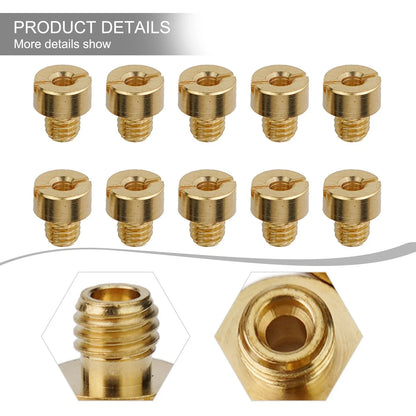 Set of 10 Main Jets Carb Thread M5x0.75mm for Universal Applications