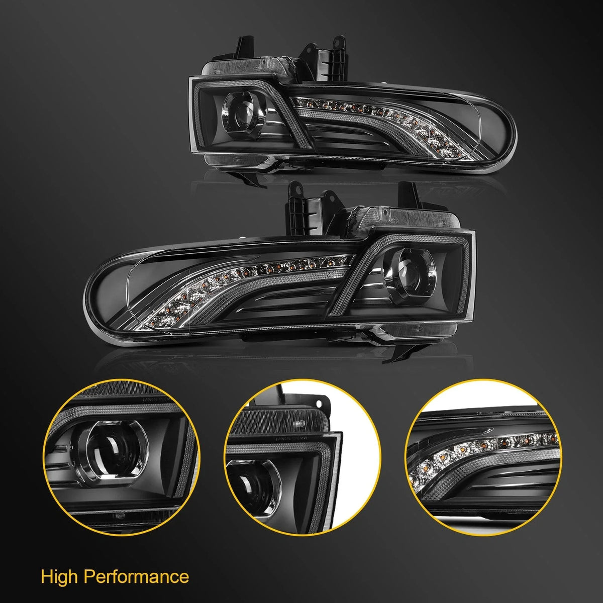 Set of 4 Headlights and Tail Lights for Toyota FJ Cruiser (2007–2015)
