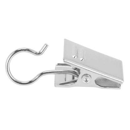 50Pcs Stainless Steel Curtain Clips with Hook for Home Decor