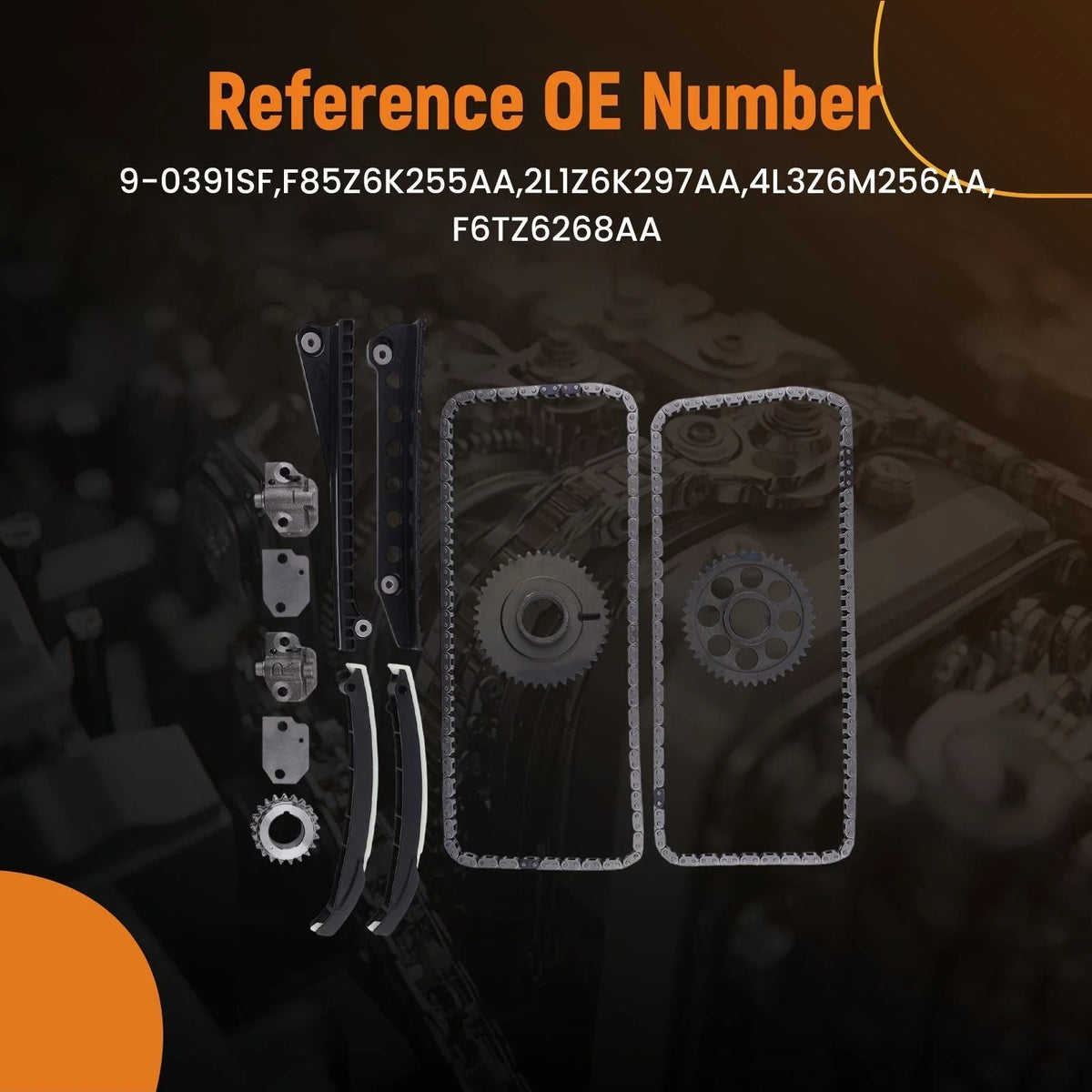 Engine Timing Chain Kit for Ford E150 E250 F150 F250 E350 Expedition 5.4L (2000–2010)