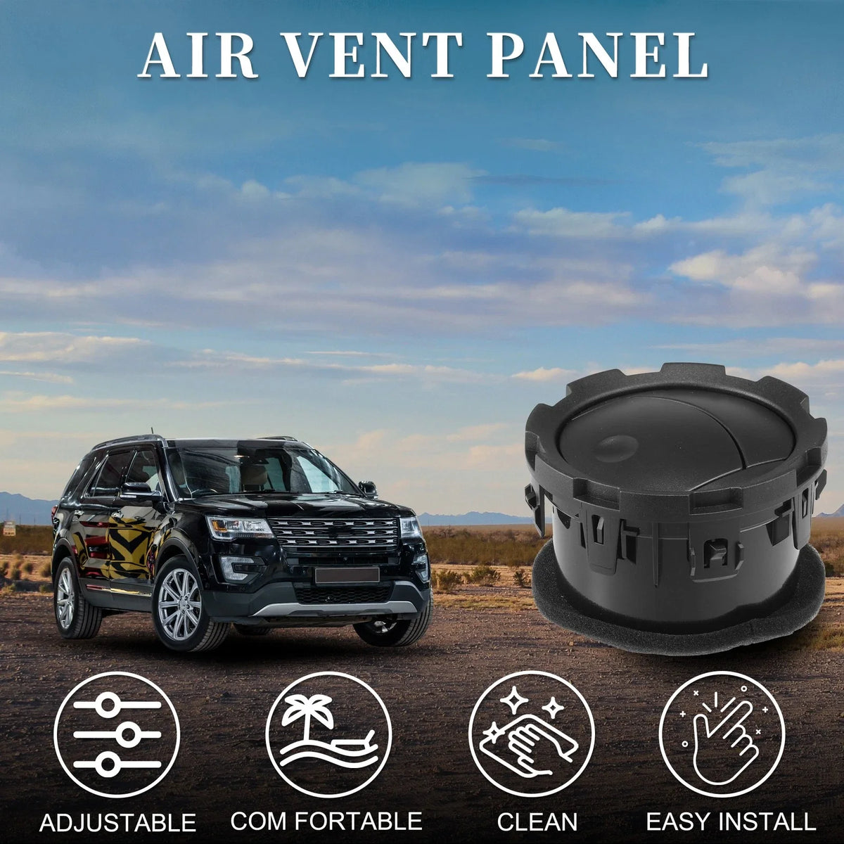 Air Vent Panel for Ford F-250 Super Duty (2011–2016) - Black Grille
