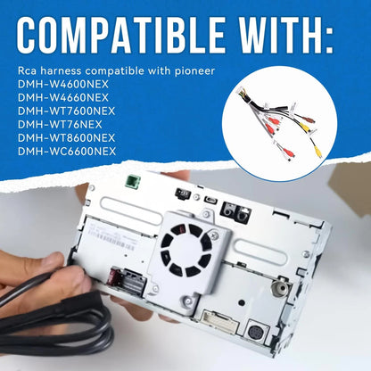 RCA Harness for Pioneer DMH-WT7600NEX DMH-WT76NEX DMH-WT8600NEX DMH-WC6600NEX
