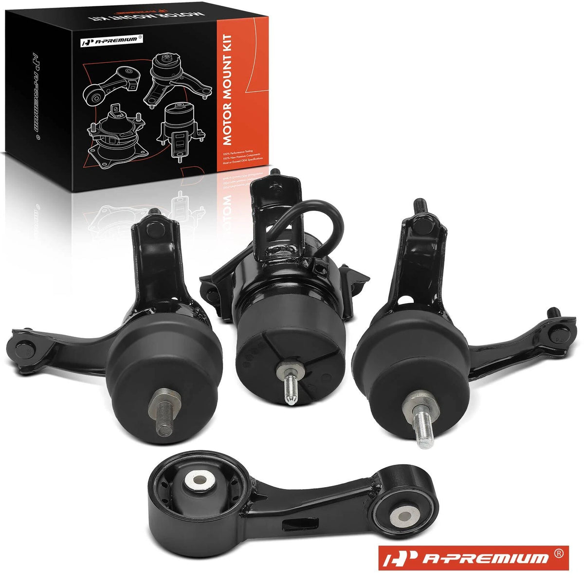 Set of 4 Engine Motor & Torque Strut Mounts for Toyota V6 3.5L (2006–2021) - 123720H090, 123720P010, 1237228200, 123620P010, 123620P040