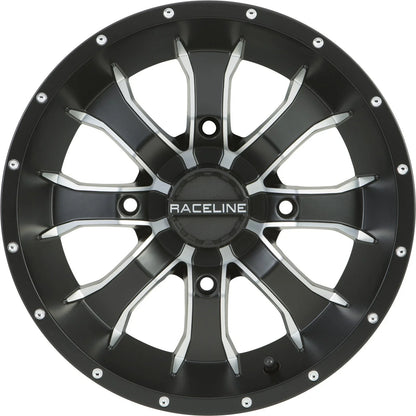 Raceline Mamba Wheel 14x7 4/110 2+5 Offset Black Machined for ATV/UTV (2010–2023)