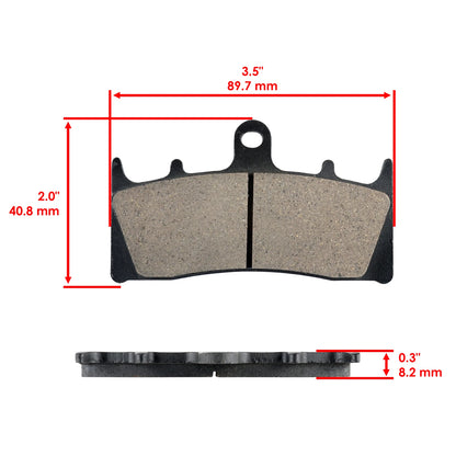 Front Brake Pads for Kawasaki Ninja ZX-12R (2000–2003) HU7970MP138LR