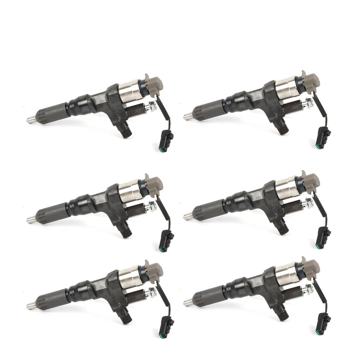 6x Diesel Fuel Injectors for Hino J08E Kobelco SK350-8 (095000-6593, VH23670E0520)