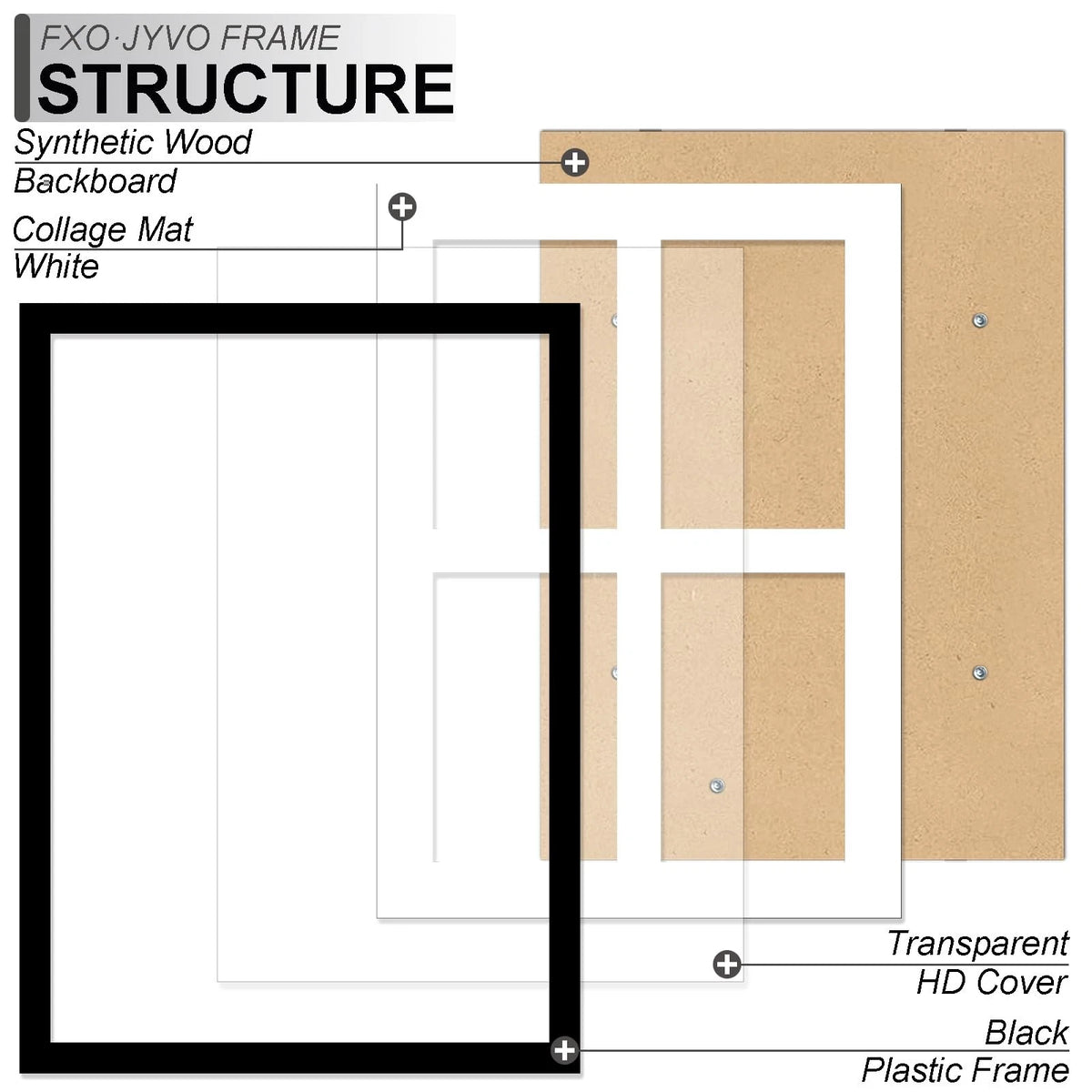 4x6 Picture Frame Collage for Display (10x14) - Black
