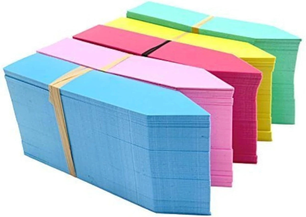 500 Pcs Plastic Waterproof Garden Labels - 5 Colors (2X10CM)