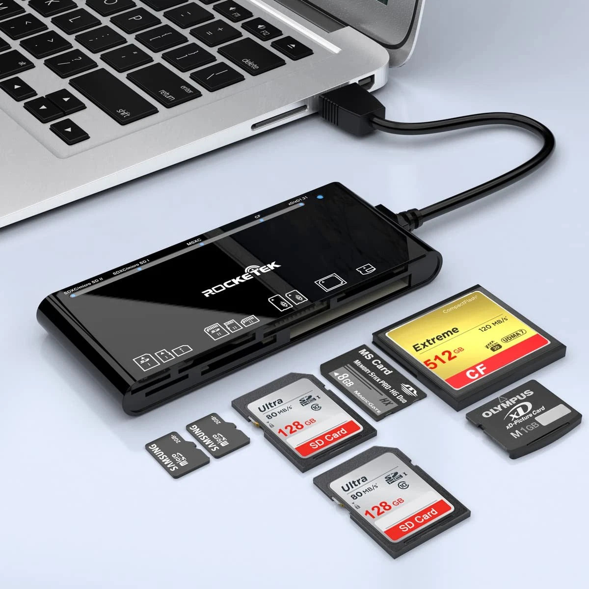 7-in-1 USB3.0 Multi-Card Reader for Fast Data Transfer