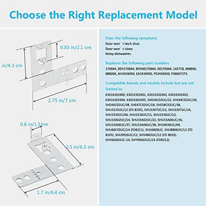 2pcs Dishwasher Bracket 170664 for Bosch Kenmore