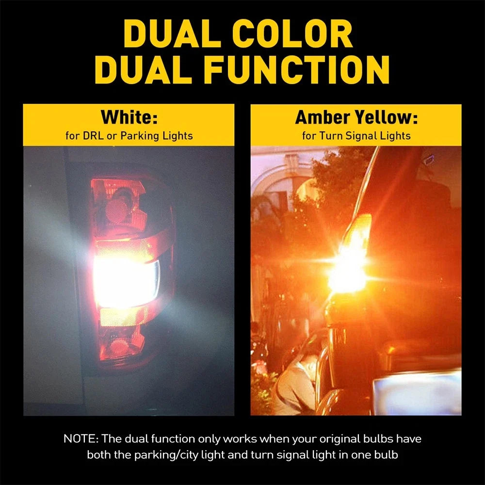 2X AUXITO 7443 LED Front Turn Signal Blinker Light Bulbs for