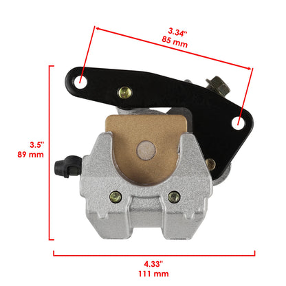 2X Front Left Right Brake Caliper W/Pads for Honda TRX300 EX (1995–2008) MP1736CR120SU