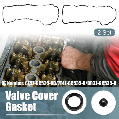 Set of 2 Engine Valve Cover Gaskets Seals for Ford Explorer (2013–2019)