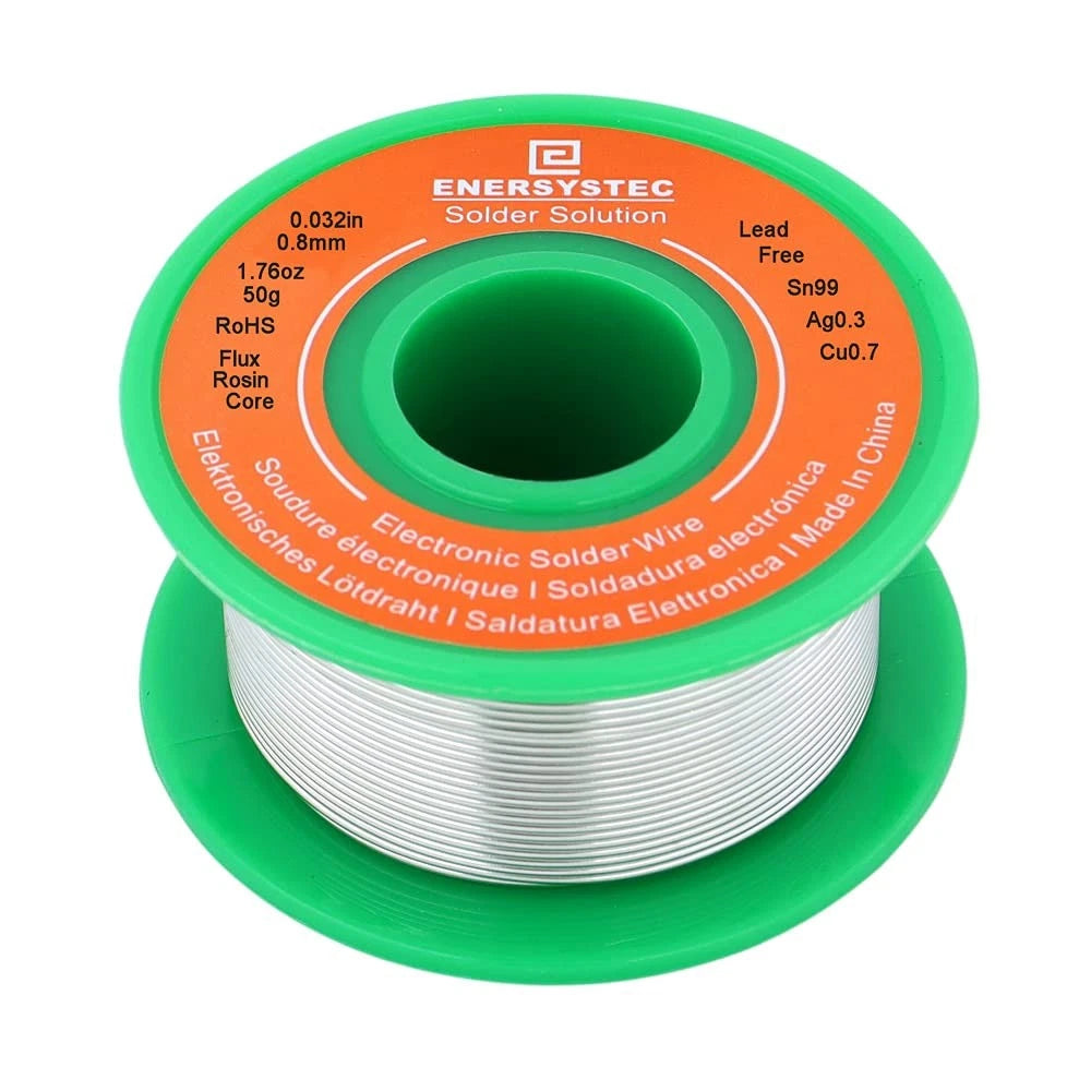 Lead-Free Solder Wire Rosin Core 0.8mm for Automotive Use (Pack of 1)