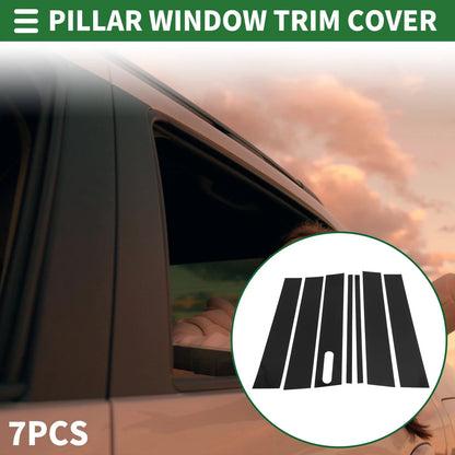 7 Pcs Door Pillar Window Trim for Ford Explorer Sport Trac (2007–2010) Black