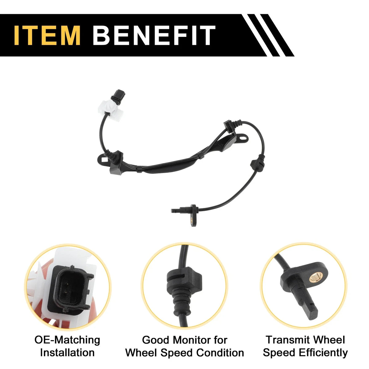 ABS Wheel Speed Sensor No. 57475T4NH01 for Honda Jade (2012–2024) Rear Left
