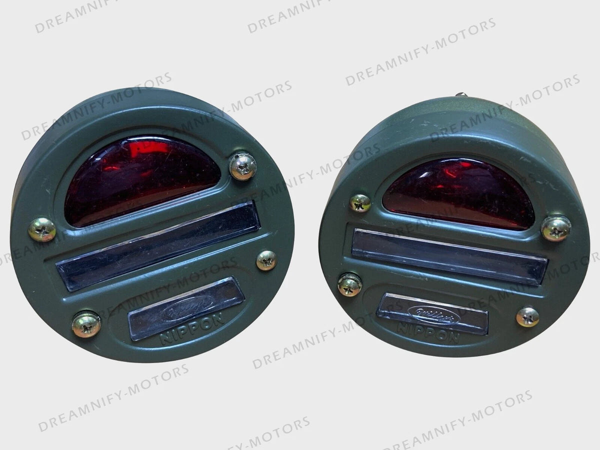 Set of 2 Cat Eye Rear Tail Lights for Willys MB Ford GPW Jeep Truck (1941–1945)