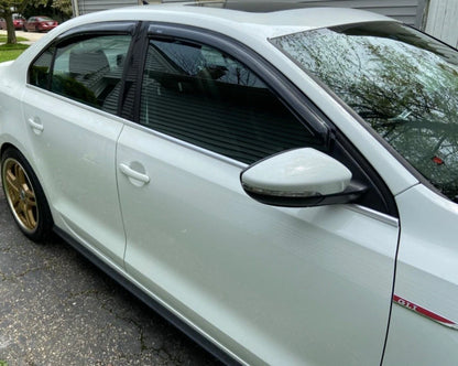 Set of 4 AVS 3M Stick On Rain Guard Vent Visors for VW Jetta (2011–2018) 94985
