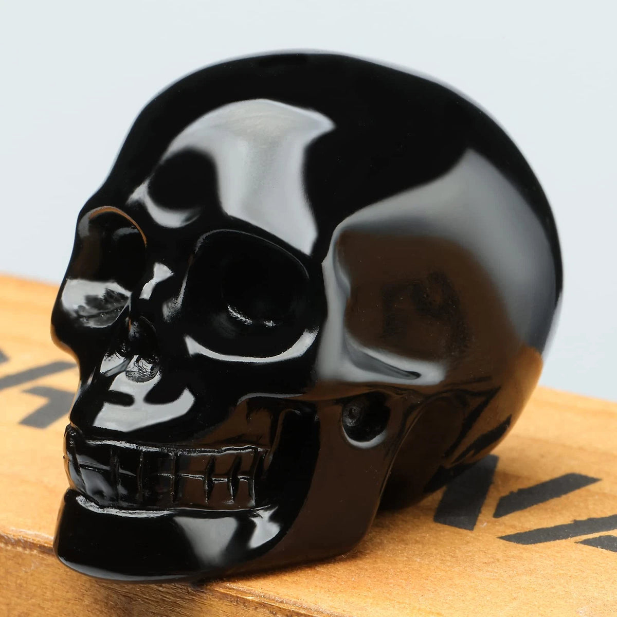 2" Natural Black Obsidian Crystal Skull Head for Universal Use