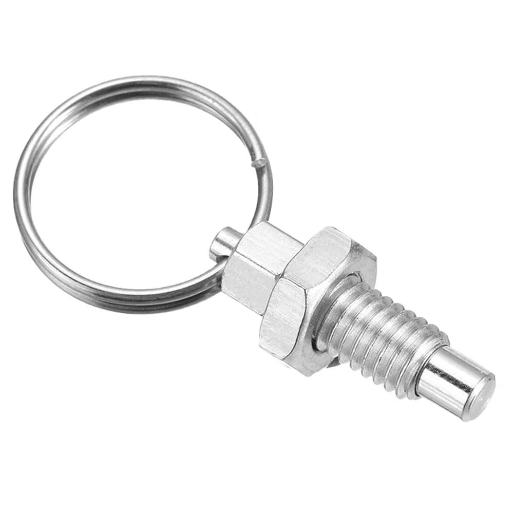 Set of 4 M10x1.5 Stainless Steel Spring Plungers with Pull Rings for Molds