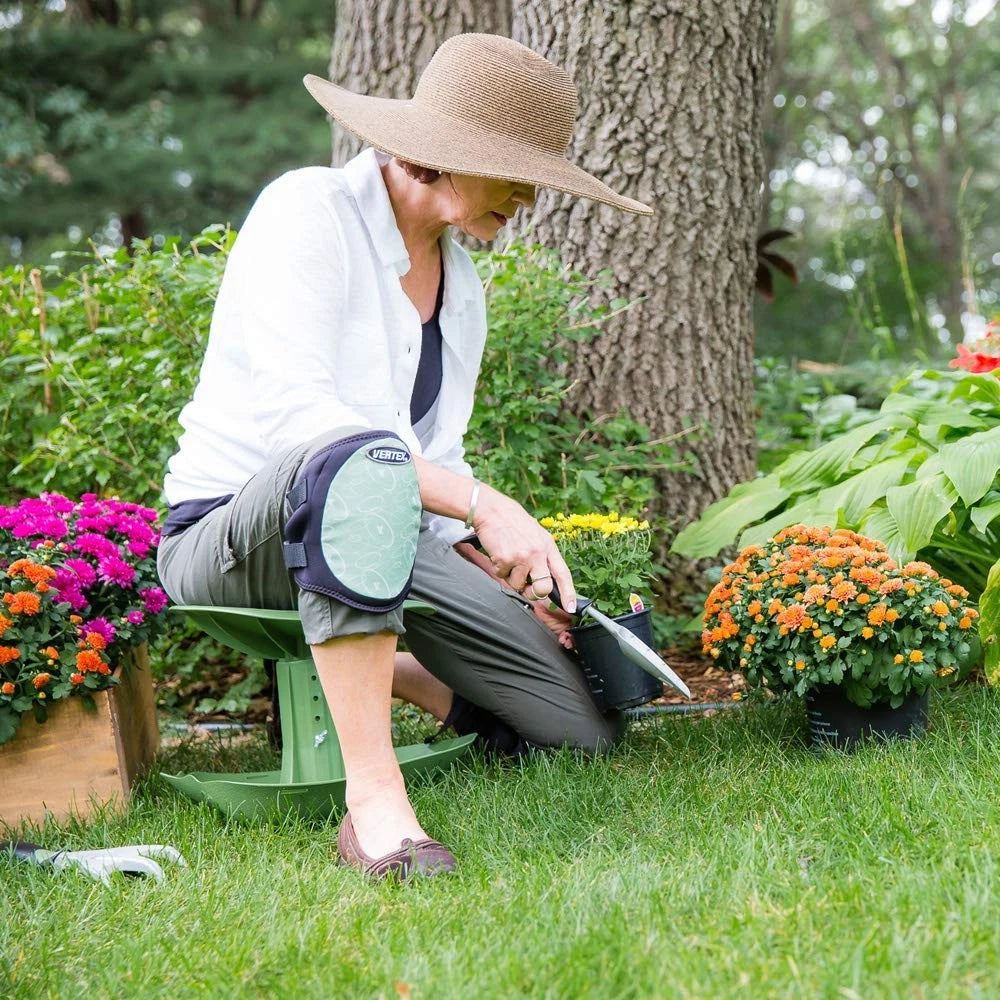 Ergonomic Rocking Garden Stool with Tilting Base for Garden Furniture