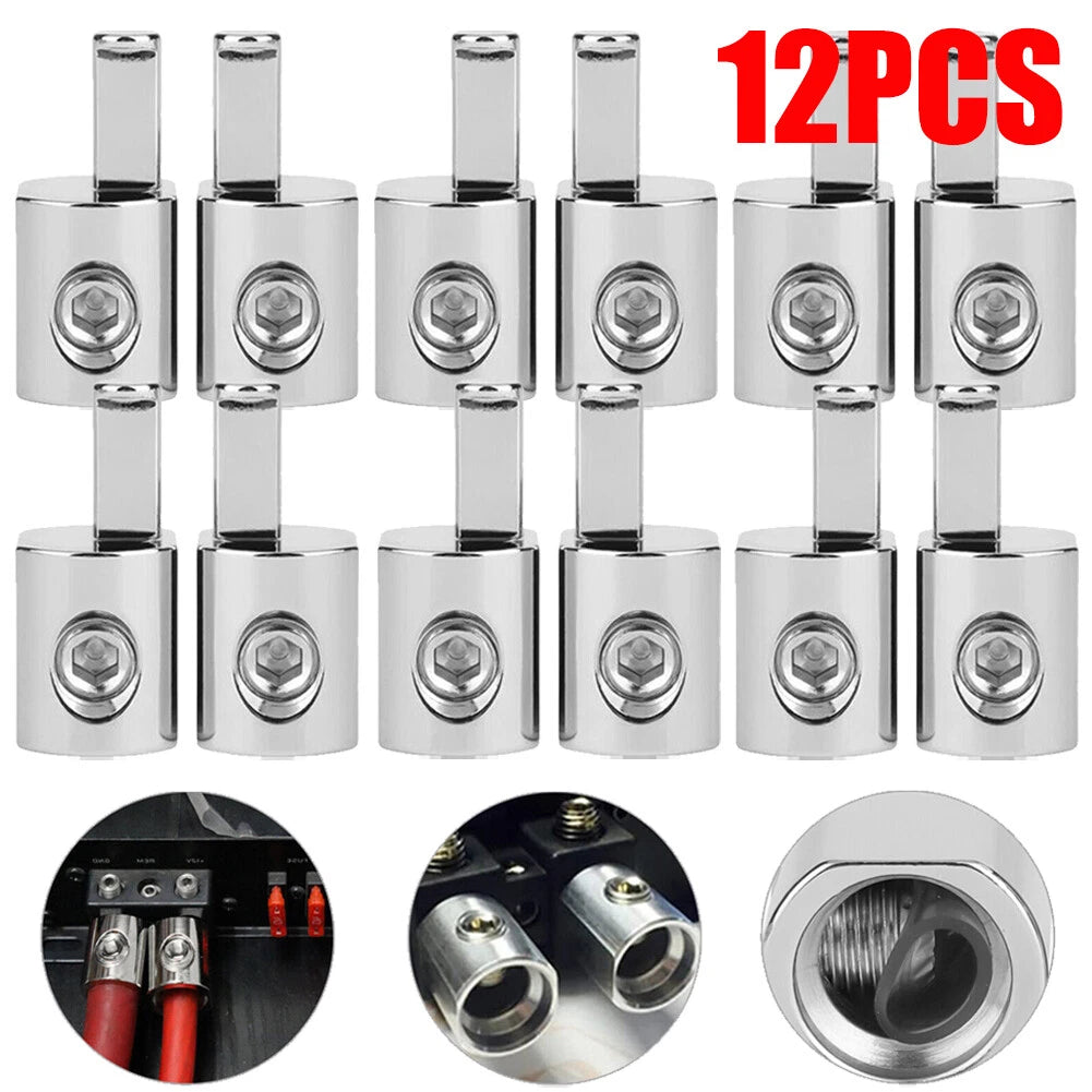 12Pc Car Audio Power/Ground 1/0 to 4 Gauge Amp Input Reducers