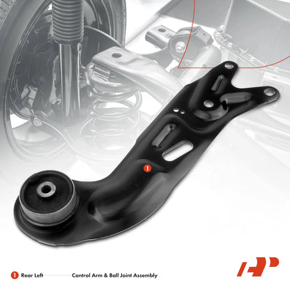 A-Premium Rear Left Control Arm w/ Bushing for Chevrolet Malibu (2004–2012) 15212417, 15292404, 22718063, RK643043
