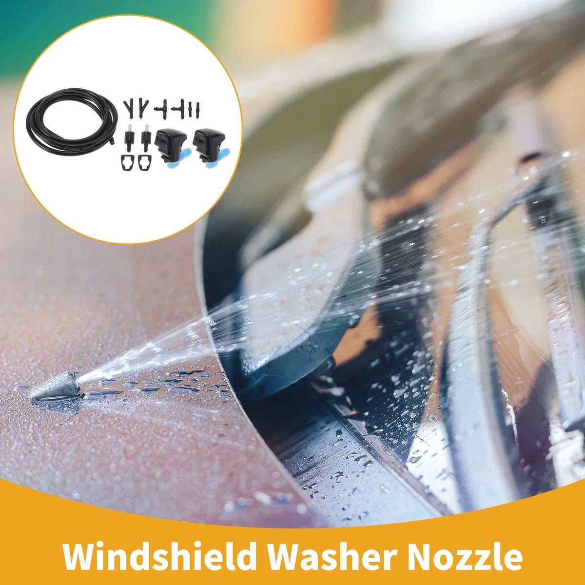 Windshield Washer Nozzle Kit for Ford Fiesta (2011–2022) No.BE8Z17603A, Gaskets
