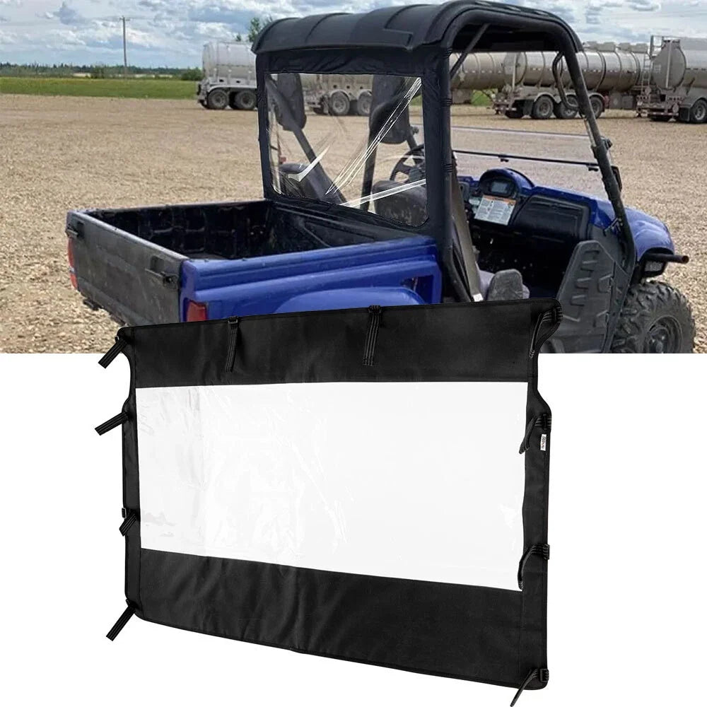 UTV Rear Window Shield 600D Black for Yamaha Rhino 450/660/700 (2004–2018) 78637