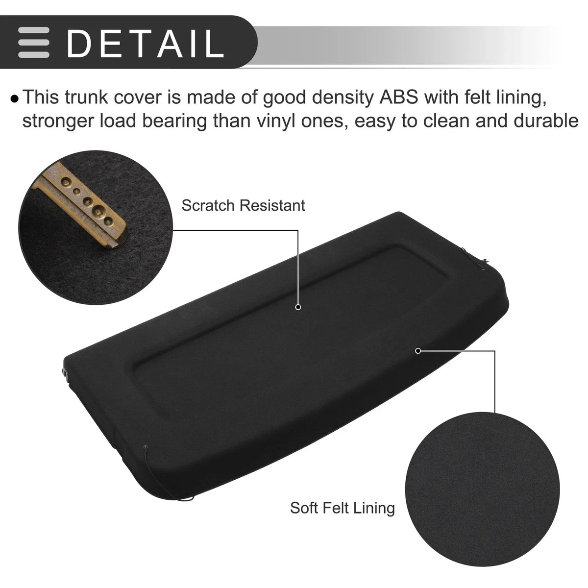 Rear Parcel Shelf Boot Load Cover for Ford Focus (2019–2022) Black