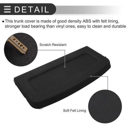 Rear Parcel Shelf Boot Load Cover for Ford Focus (2019–2022) Black