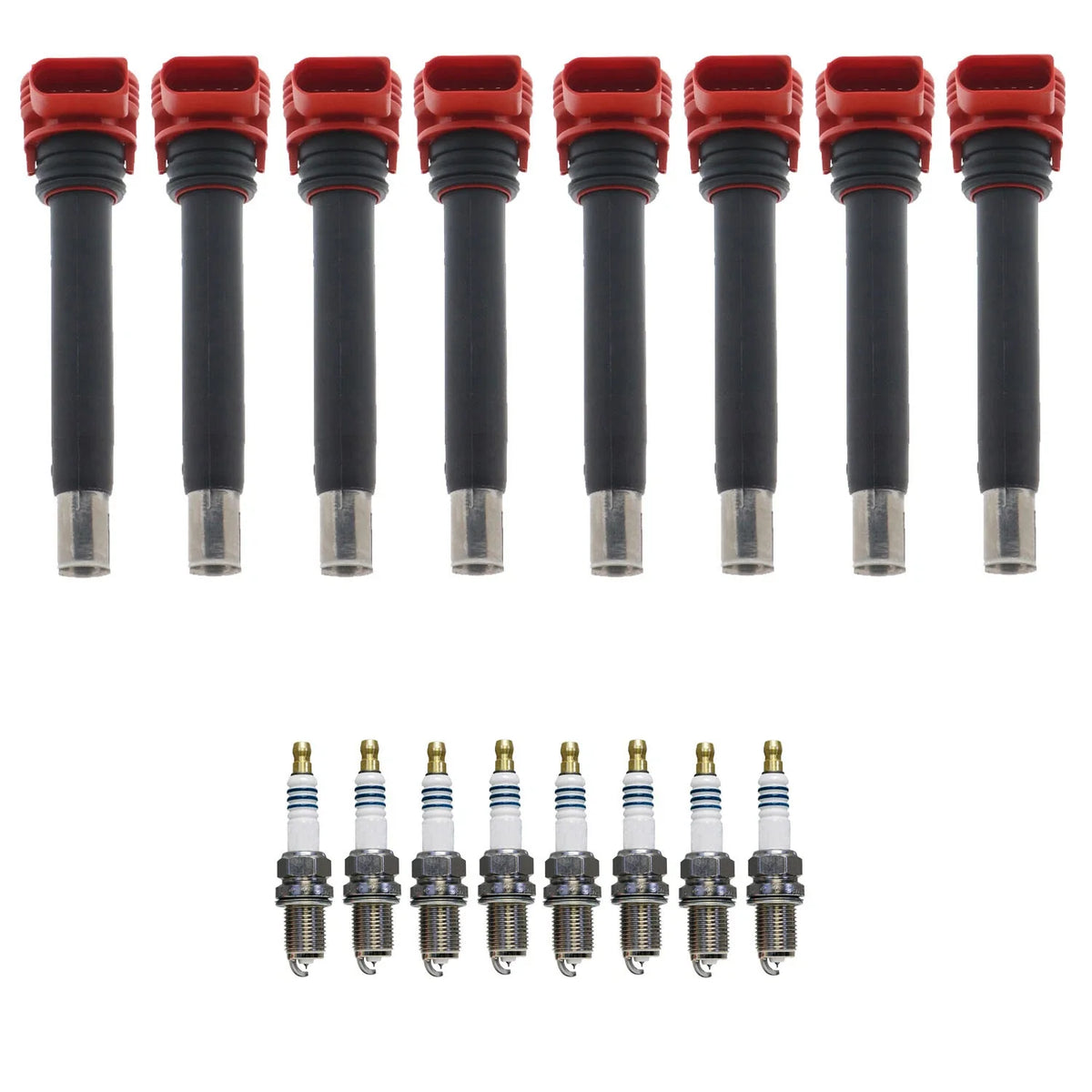 Set of 8 Ignition Coils & Iridium Spark Plugs for Audi A8 Quattro R8 V8