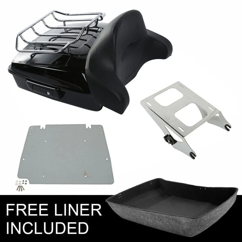 Chopped Trunk Pad Luggage Mount Plate for Harley Street Road Glide (2014–2026)