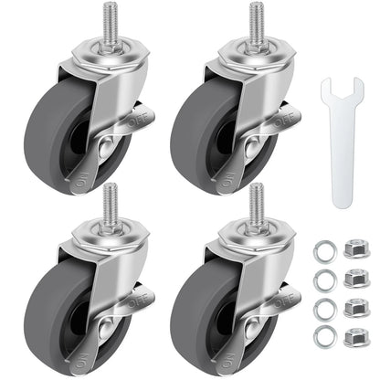 Set of 4 Locking Swivel Stem Casters for WHARSTM (3")
