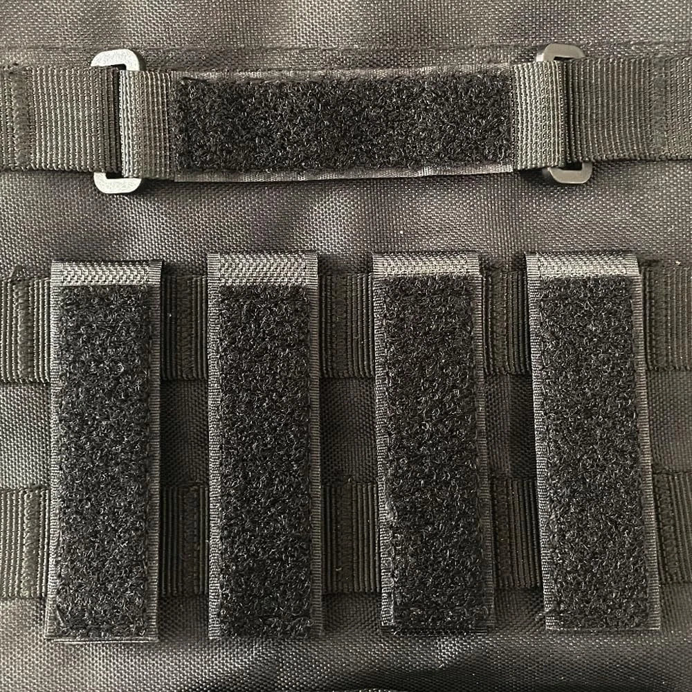 Molle Patch Panel Straps for Tactical Patches Display Board (3" X 1", Black)