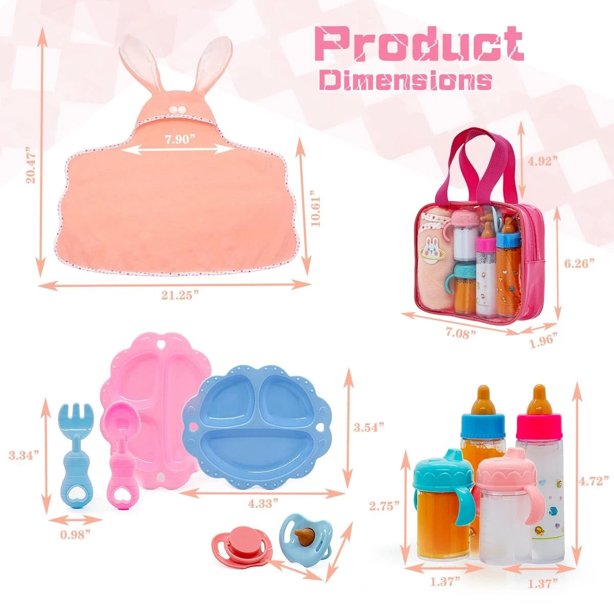 Magic Bottle Set for Baby Doll Accessories (13 Pieces)