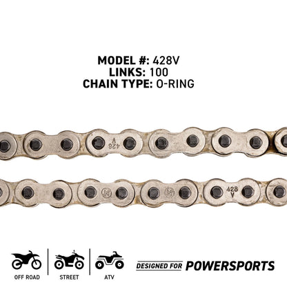 2X Sprocket Chain Set for Honda TRX90 X 13/50 Tooth 428 O-Ring MK1013207, 40530-441-971, 40540-HP2-672