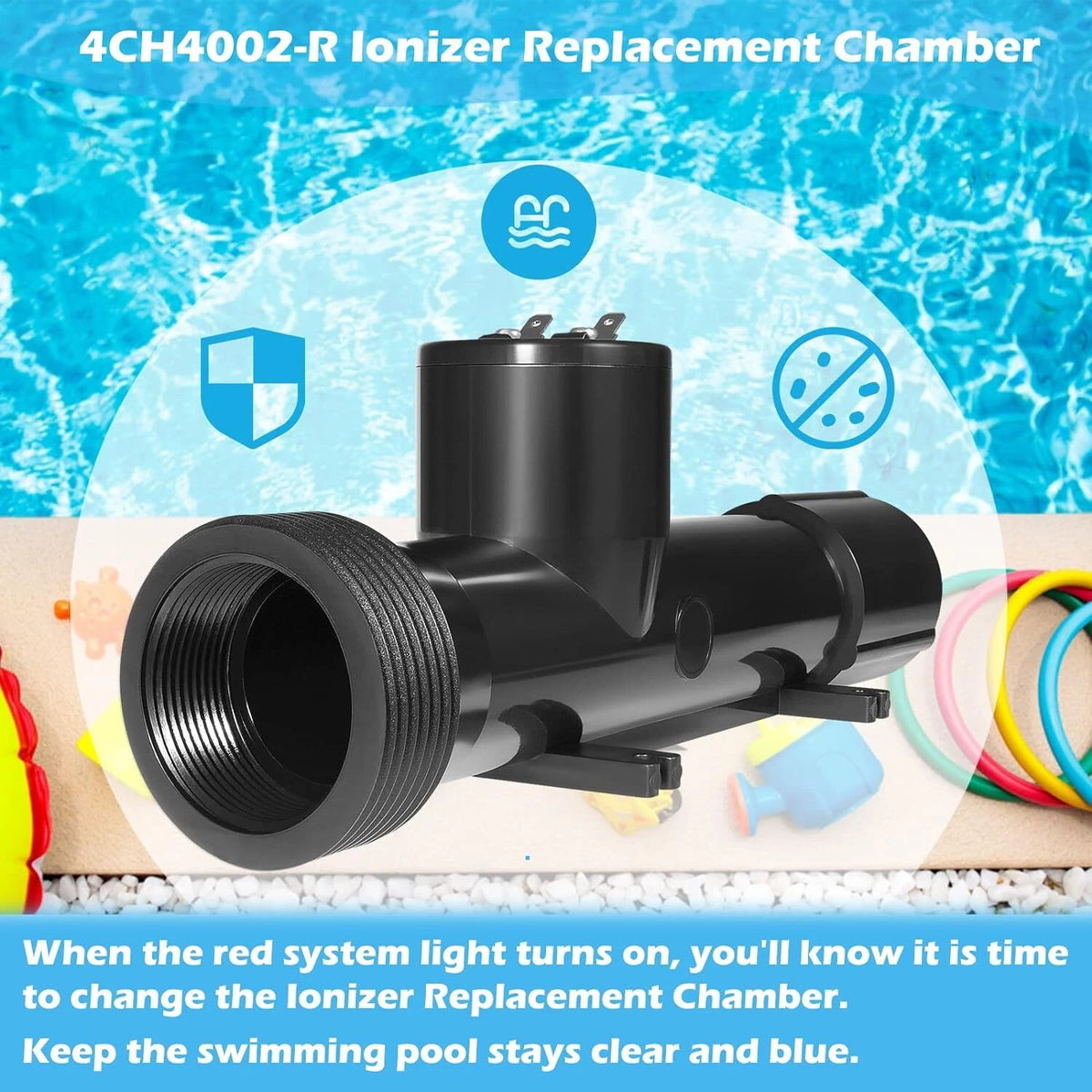 Pool Ionizer Chamber Replacement for Hybrid Pool Treatment System